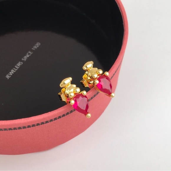 Tous Jewelry - plating over silver bear motif Earrings with laboratory-grown bold